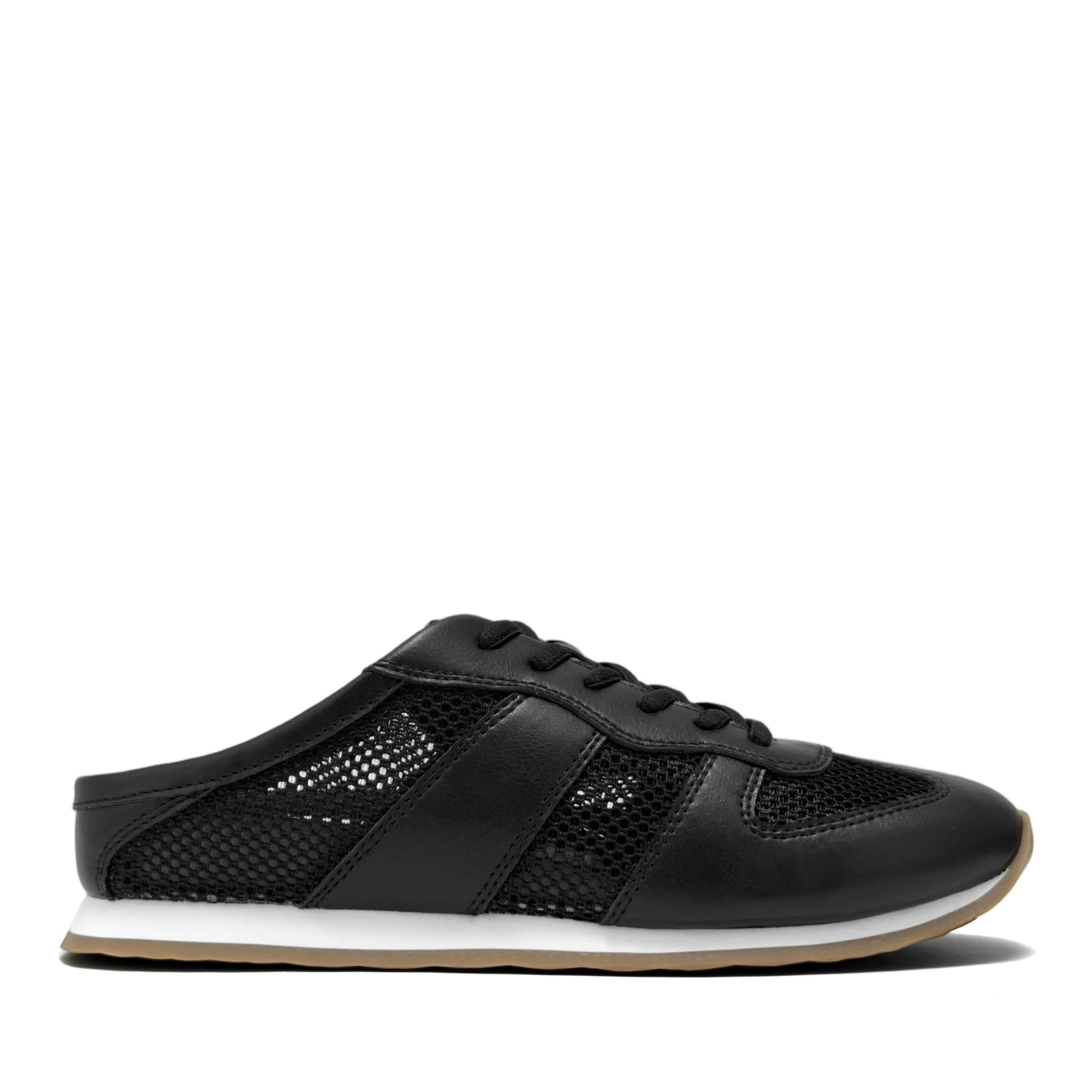 Jettson Sport Mule | Black Faux Nappa/Mesh