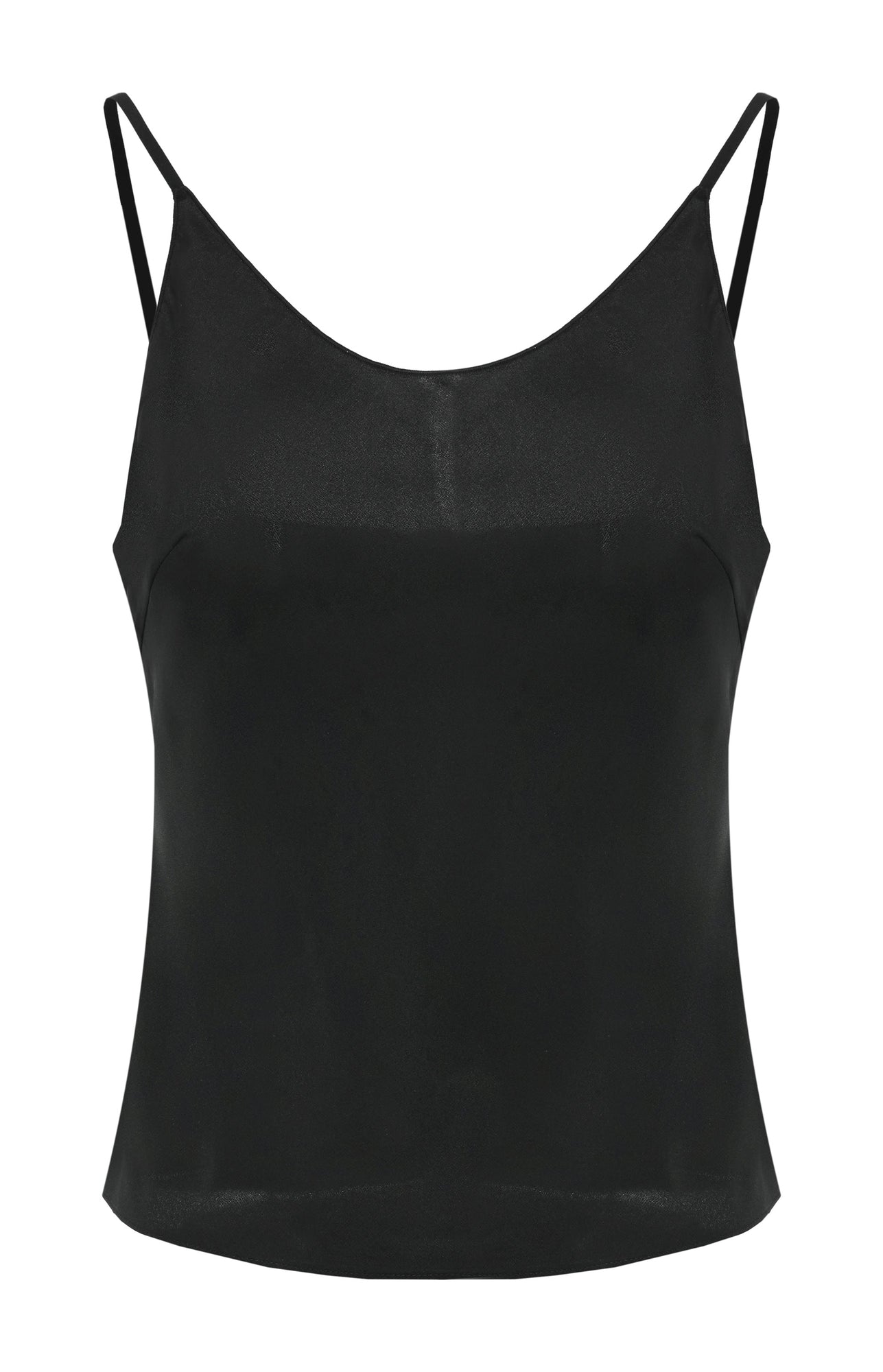 Semi-Sheer Button-Down Blouse | Black