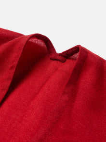 Embroidered Cashmere Shawl | Red
