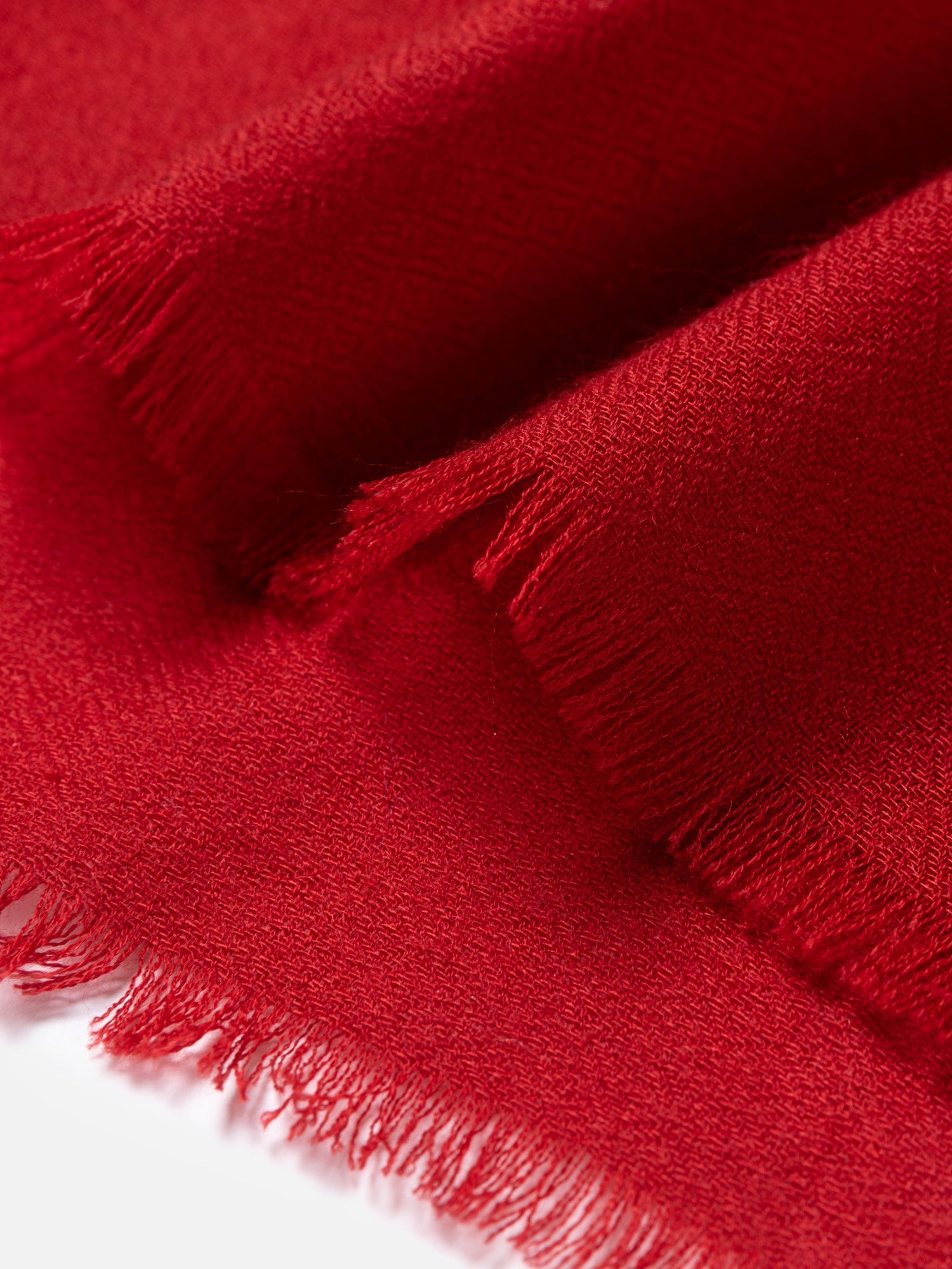 Embroidered Cashmere Shawl | Red