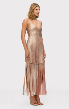 The Metallic Vivienne Gown | Rose Gold Foil