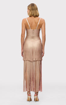 The Metallic Vivienne Gown | Rose Gold Foil