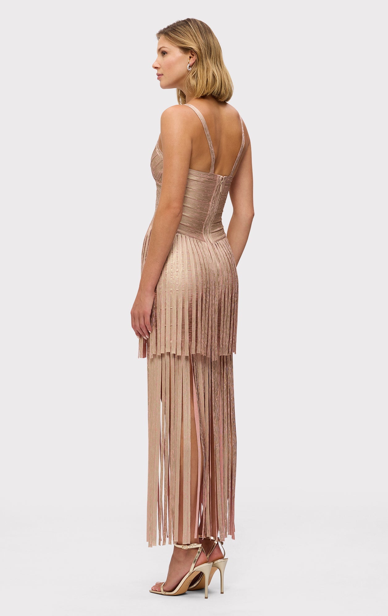 The Metallic Vivienne Gown | Rose Gold Foil