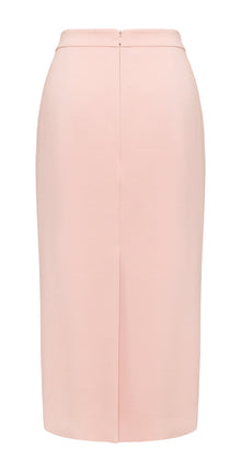Silk and Wool Skirt | Pink