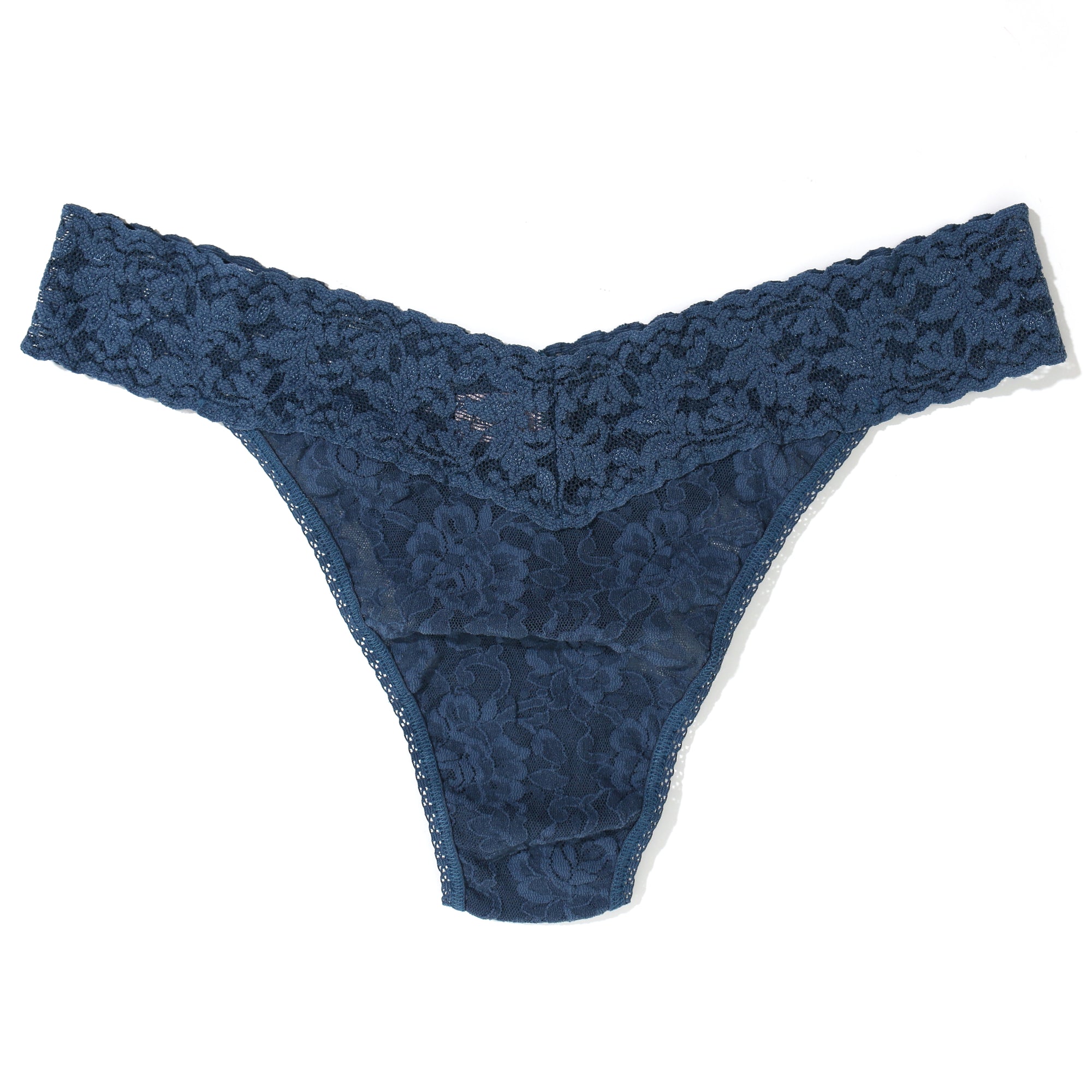 Signature Lace Original Rise Thong | Deep Waters (Blue)