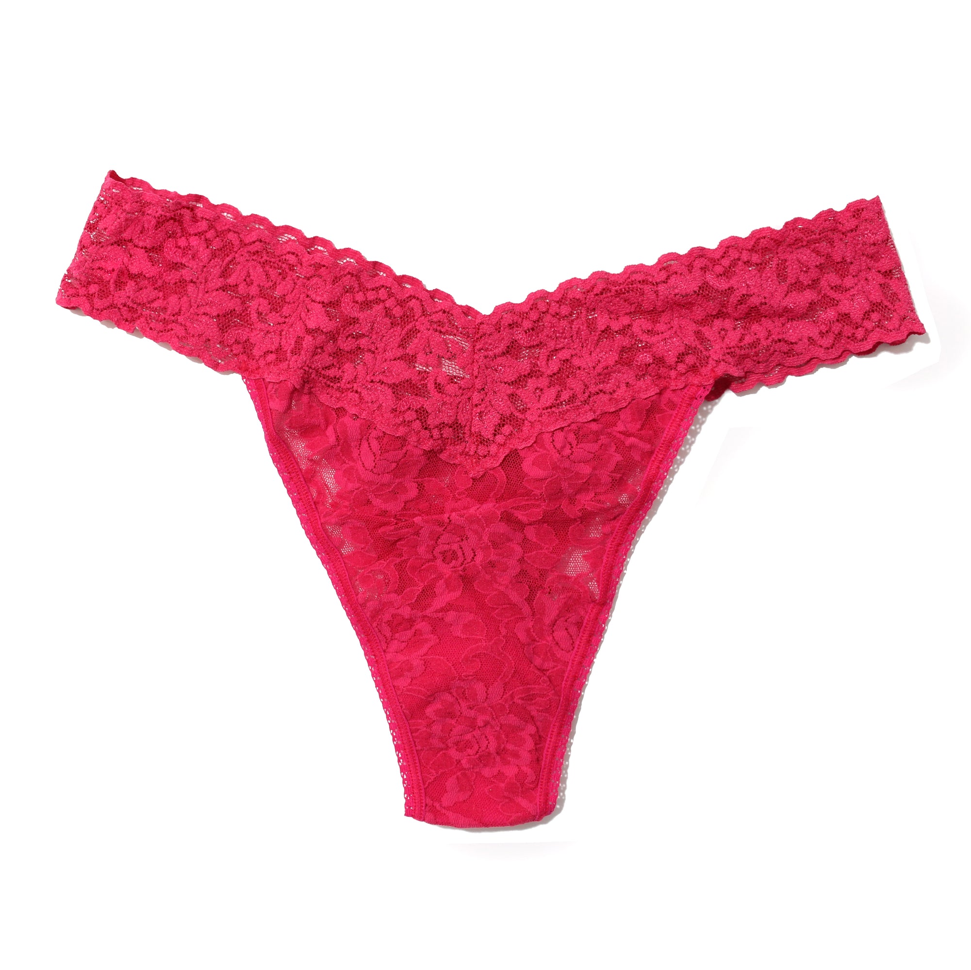 Signature Lace Original Rise Thong | Evening Pour (Red)