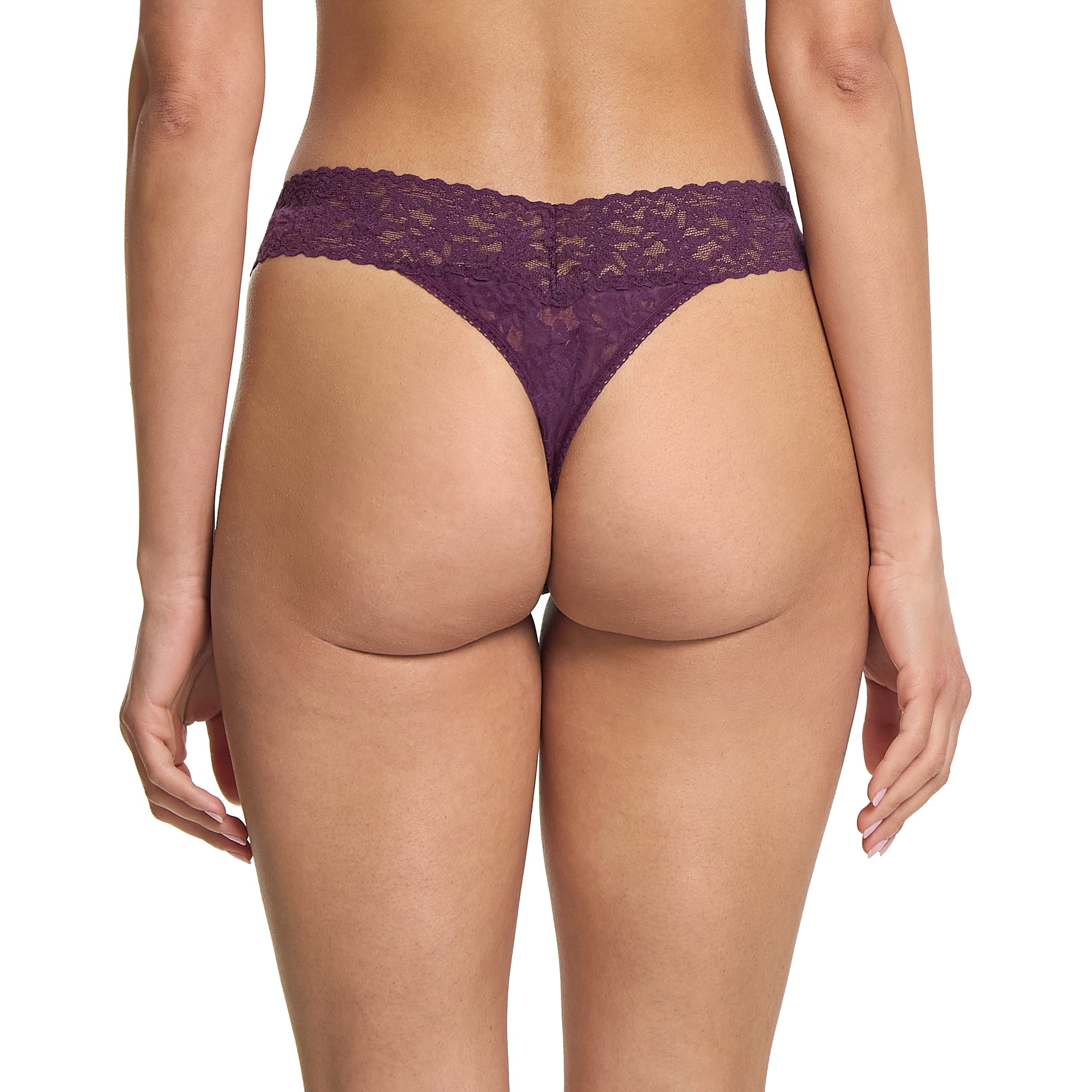 Signature Lace Original Rise Thong | Stone Fruit (Purple)