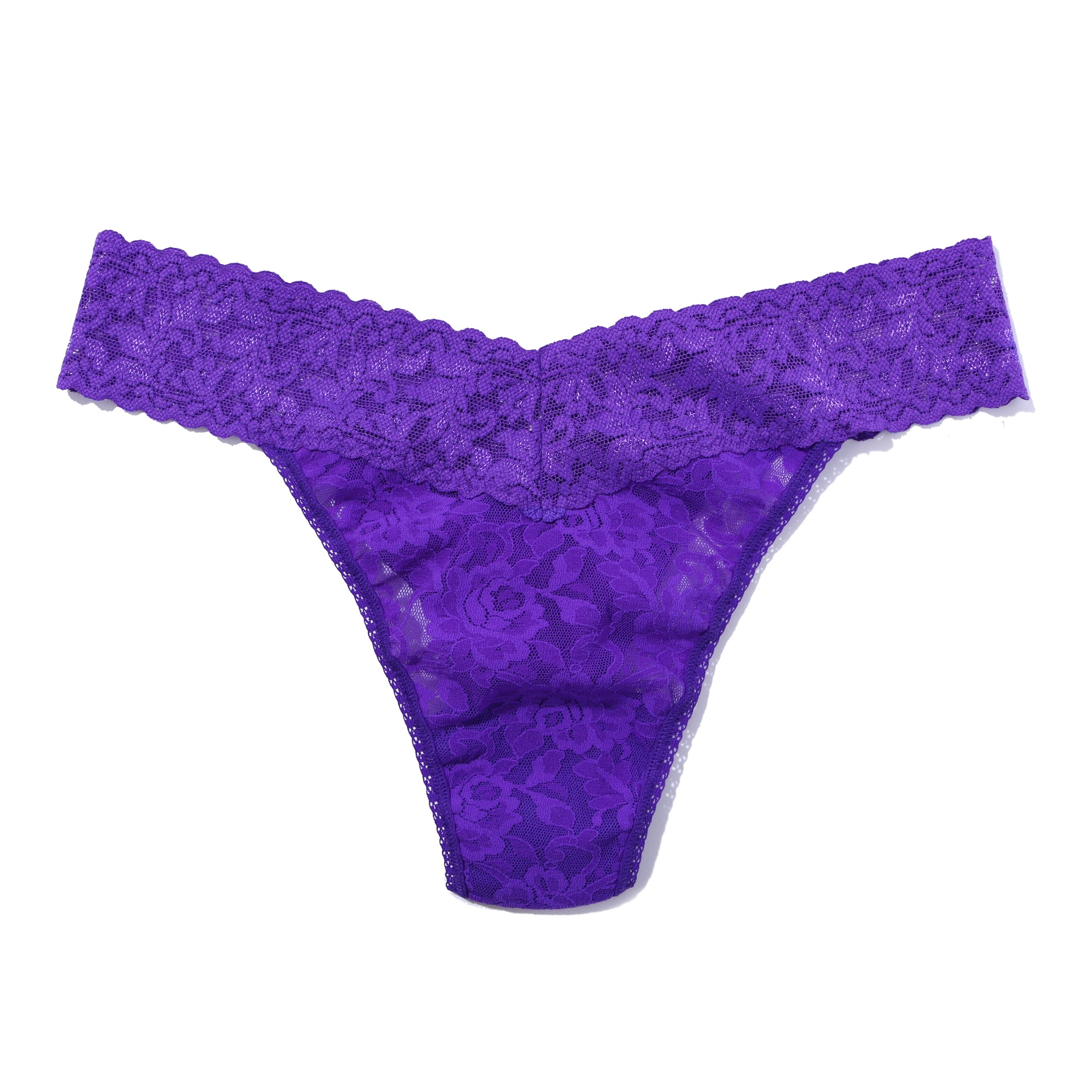 Signature Lace Original Rise Thong | Verbena (Purple)