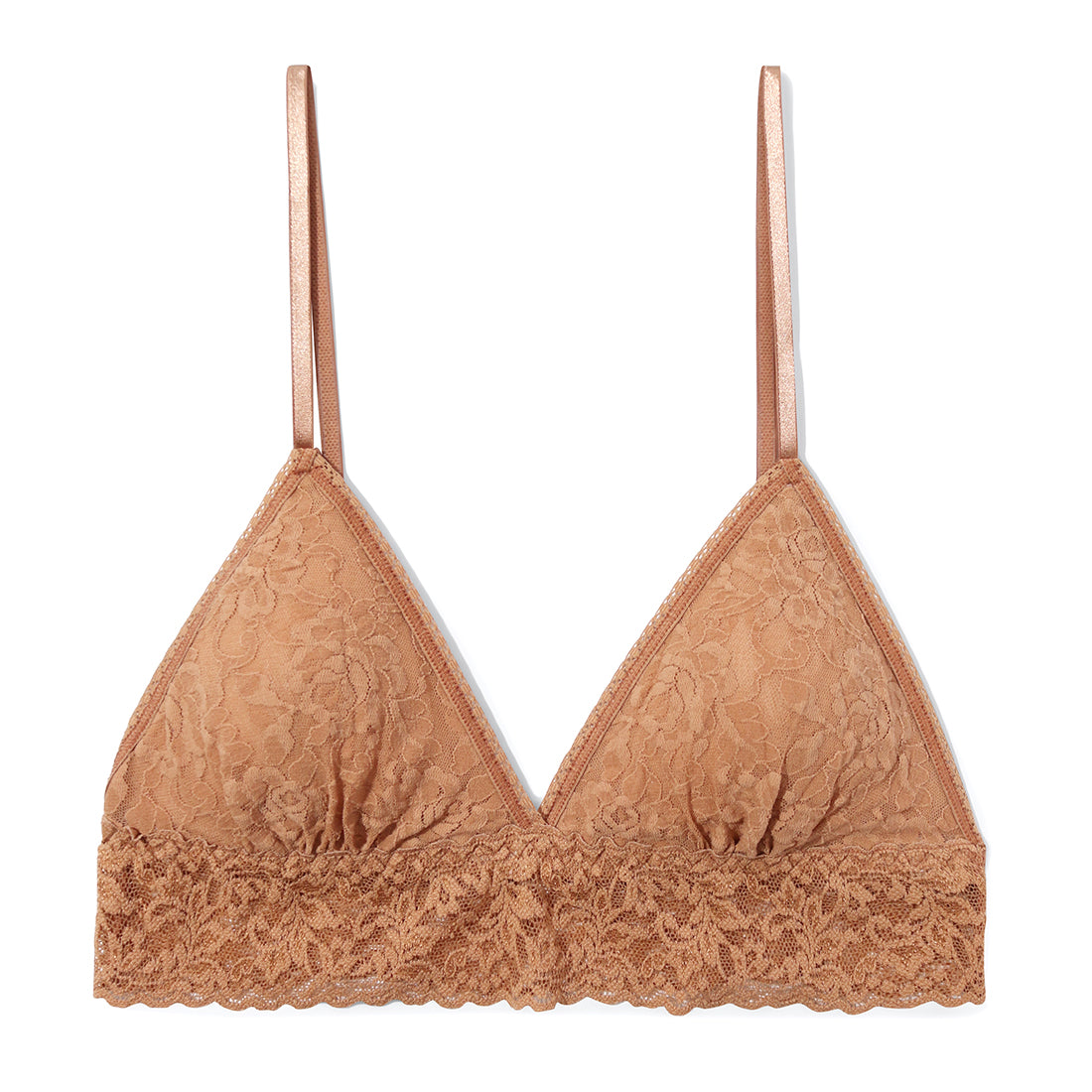 Signature Lace Padded Bralette | Sun Tan