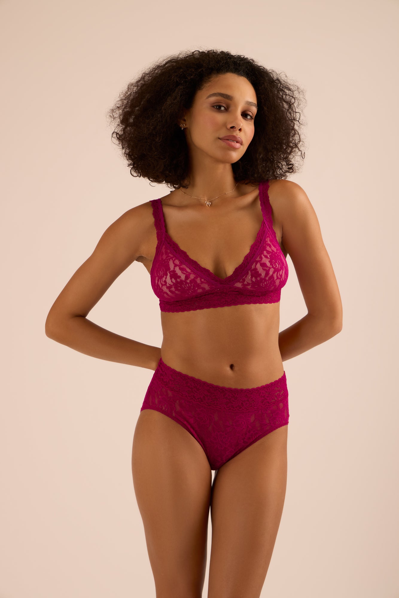Signature Lace French Brief | From The Vine (Red)