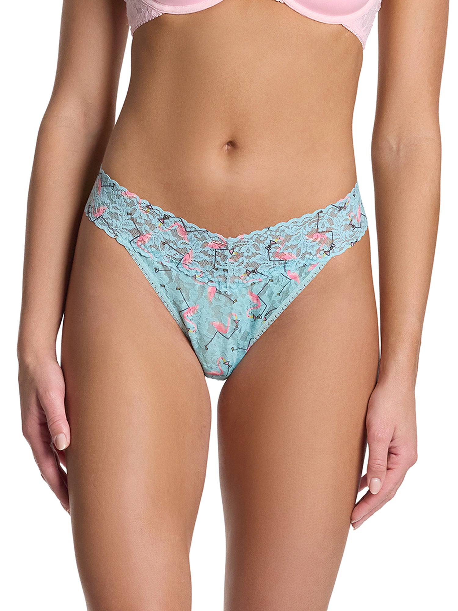 Signature Lace Original Rise Thong & Saxx Boxer Brief | Drinko Flamingo