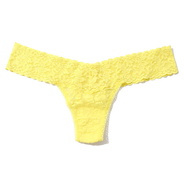 Signature Lace Low Rise Thong | Lime Light