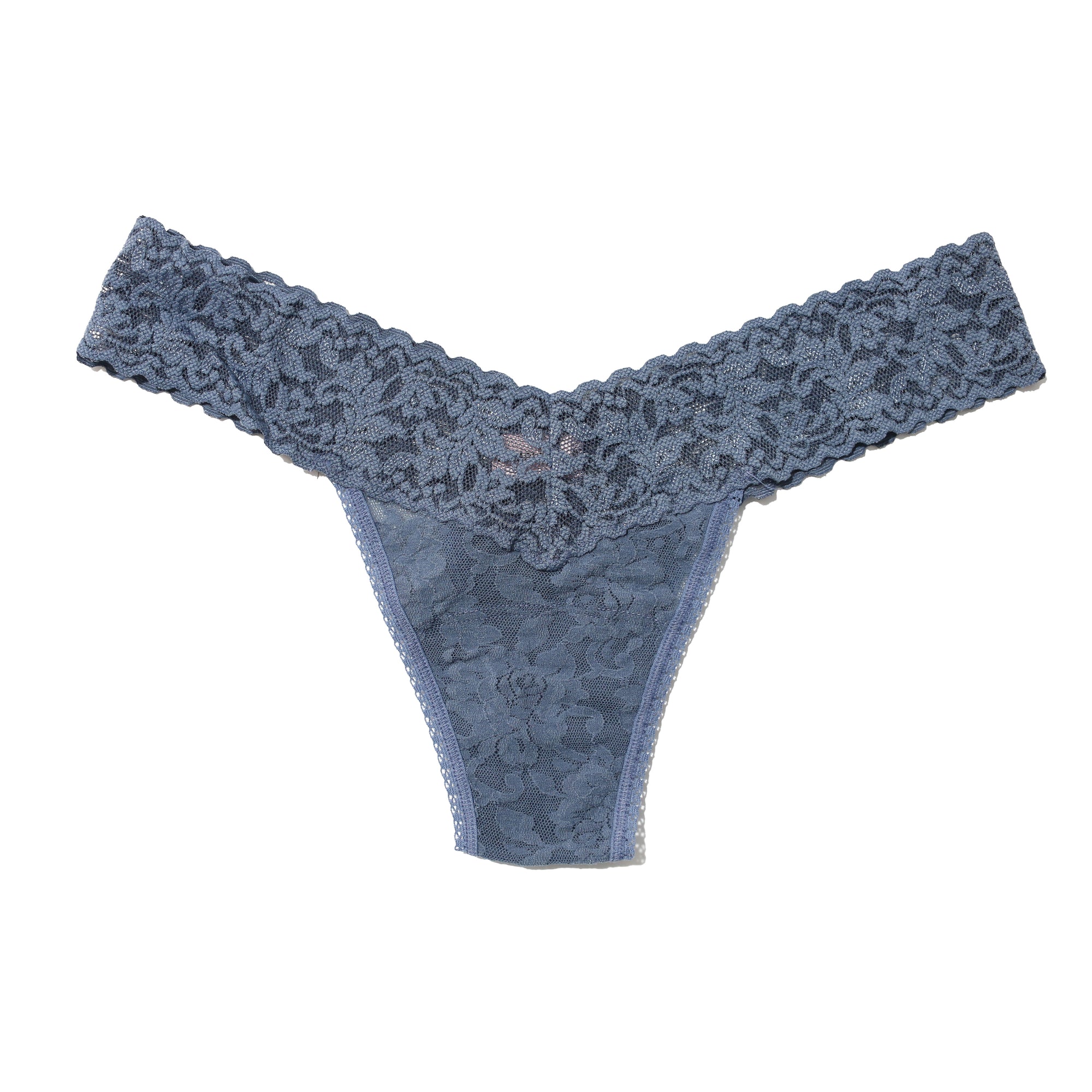 Signature Lace Low Rise Thong | Tour Guide (Blue)