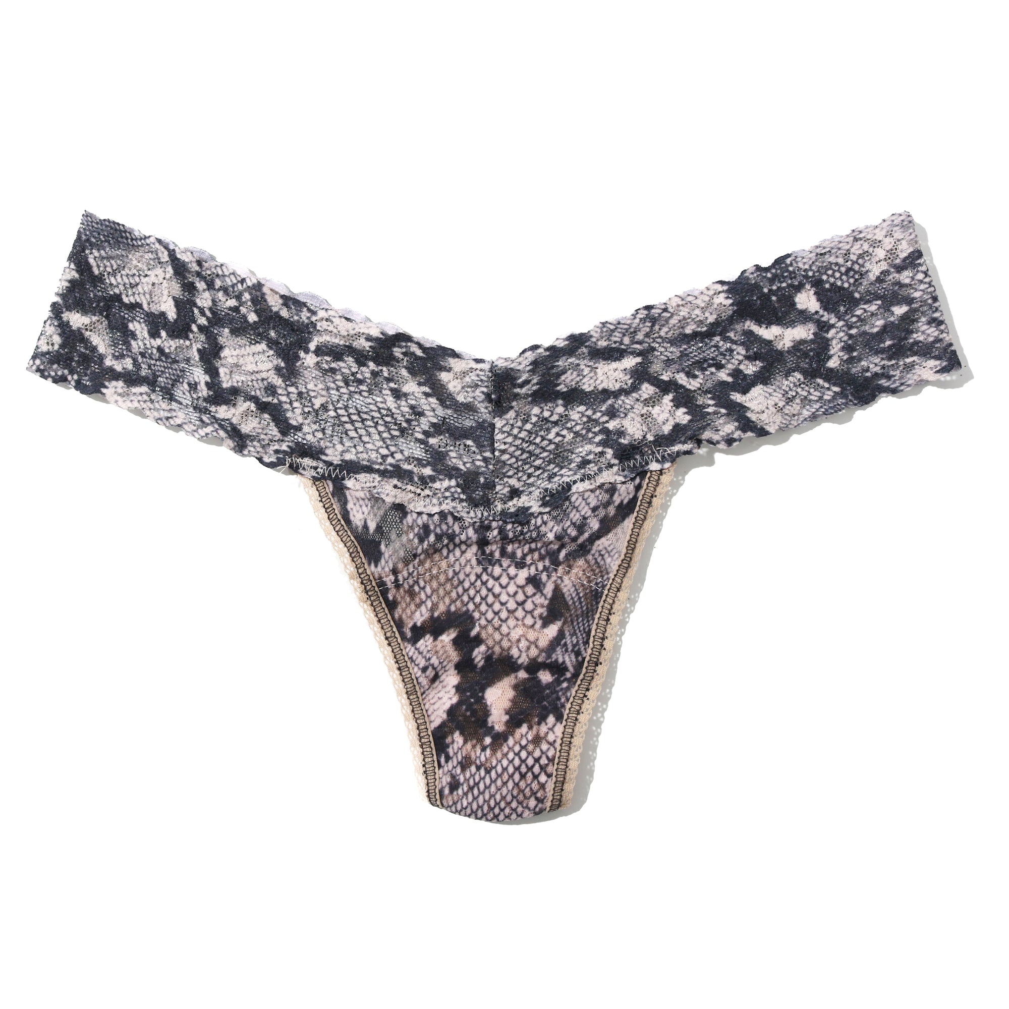 Signature Lace Low Rise Thong | Essential Python