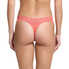 Signature Lace Low Rise Thong | Courageous Coral