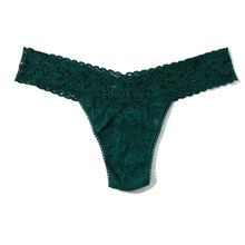 Signature Lace Low Rise Thong | Mountain Green