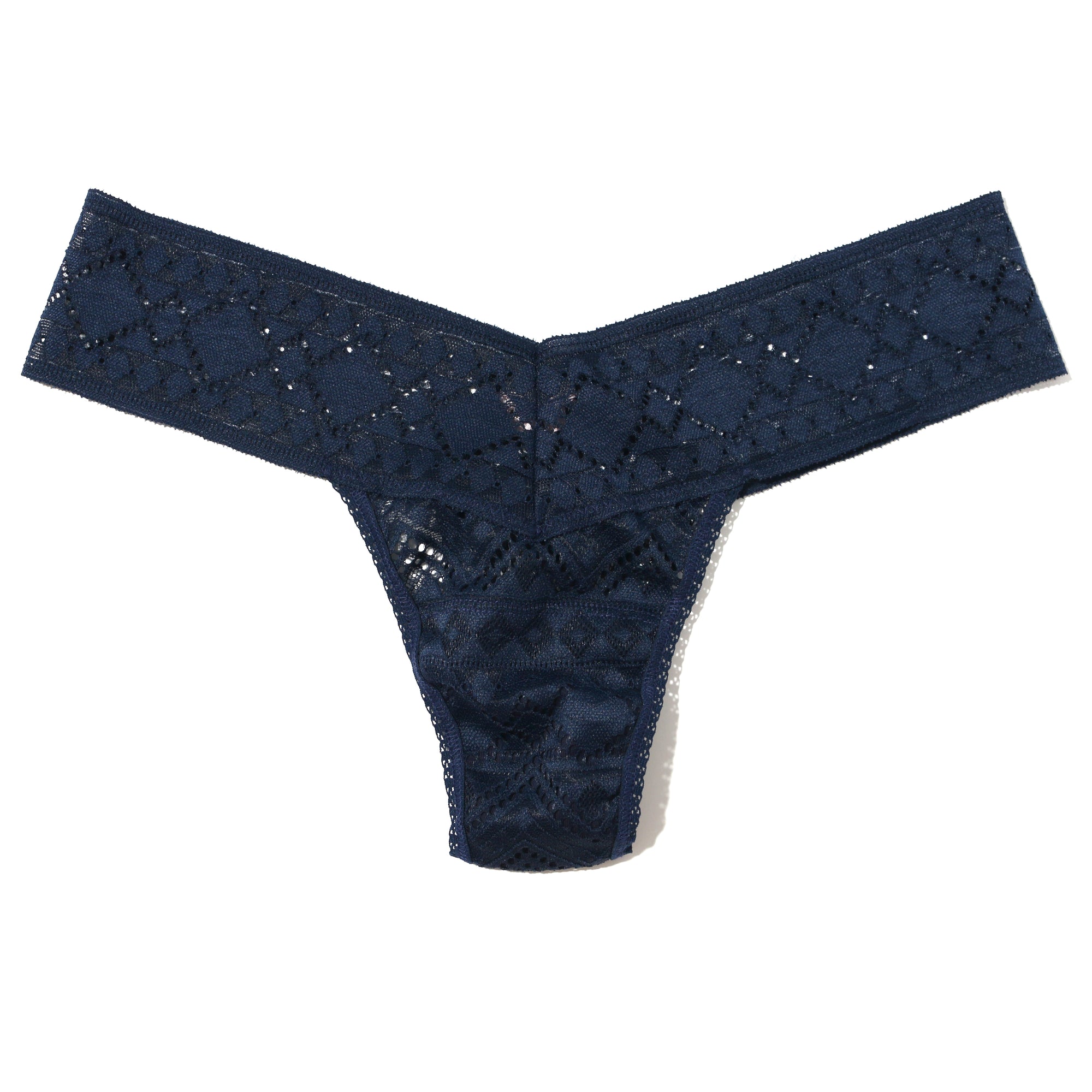 Gem Lace Low Rise Thong | Hummingbird Blue