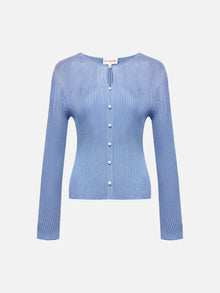 Silk-Acetate Knit Base Layer | Blue