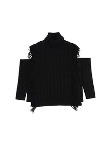 Girls | Sweater With Fringes | Black