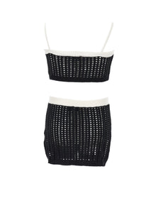 Girls | Crochet Beach Set | Black/White