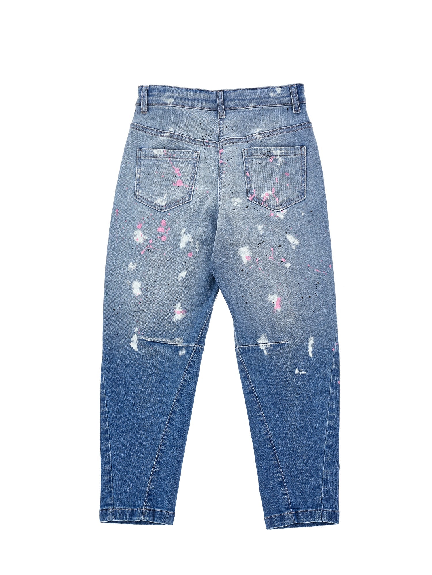 Girls | Five-Pocket Street Art Jeans | Stone Bleach