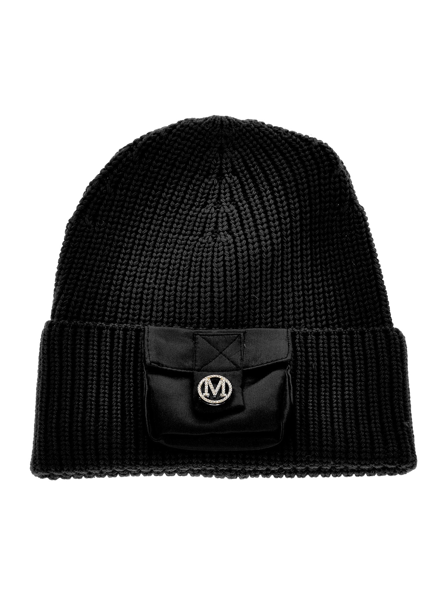 Girls | Hat With Satin Pocket | Black