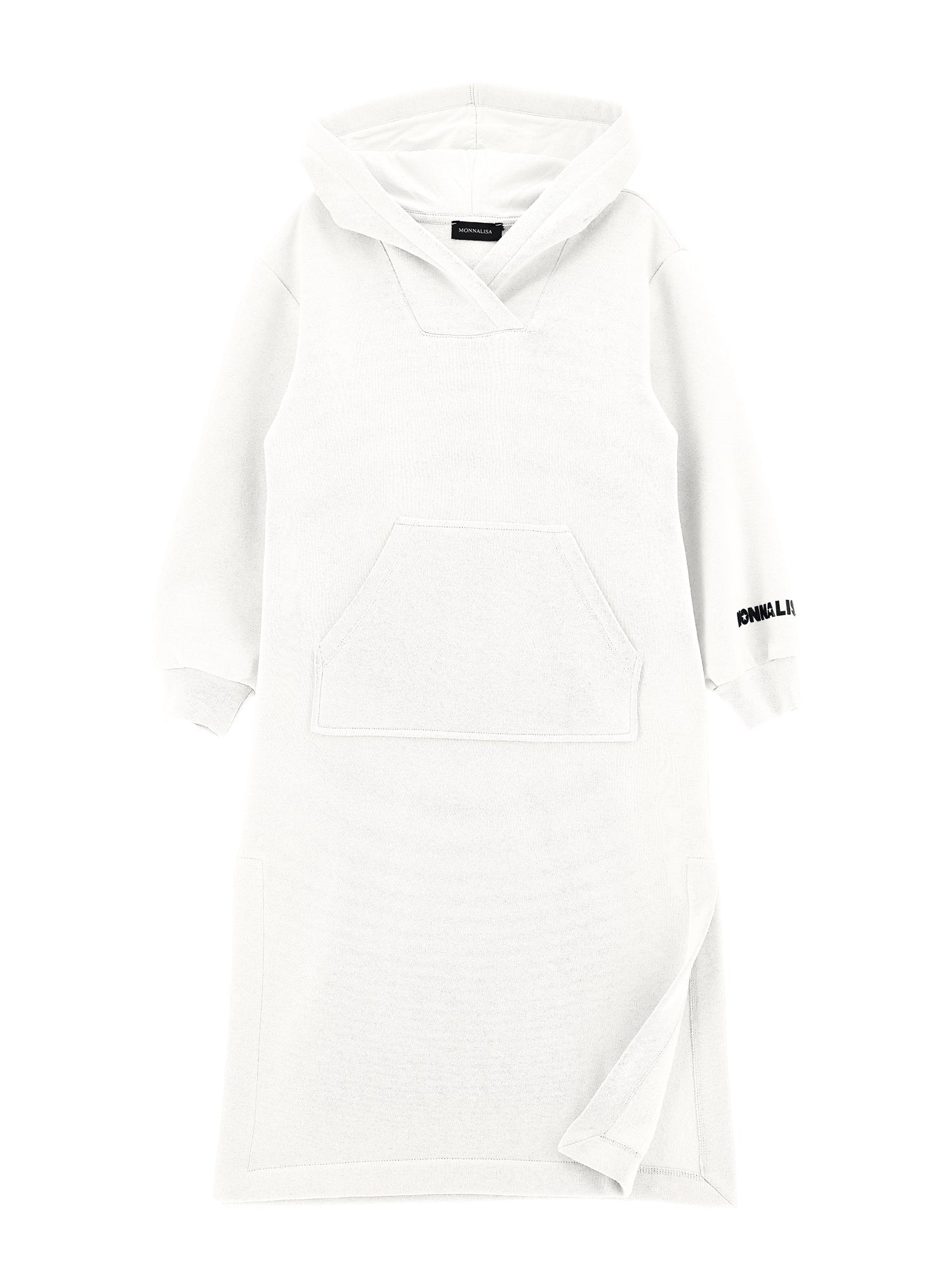 Girls | Fleece Dress With Slit | Cream