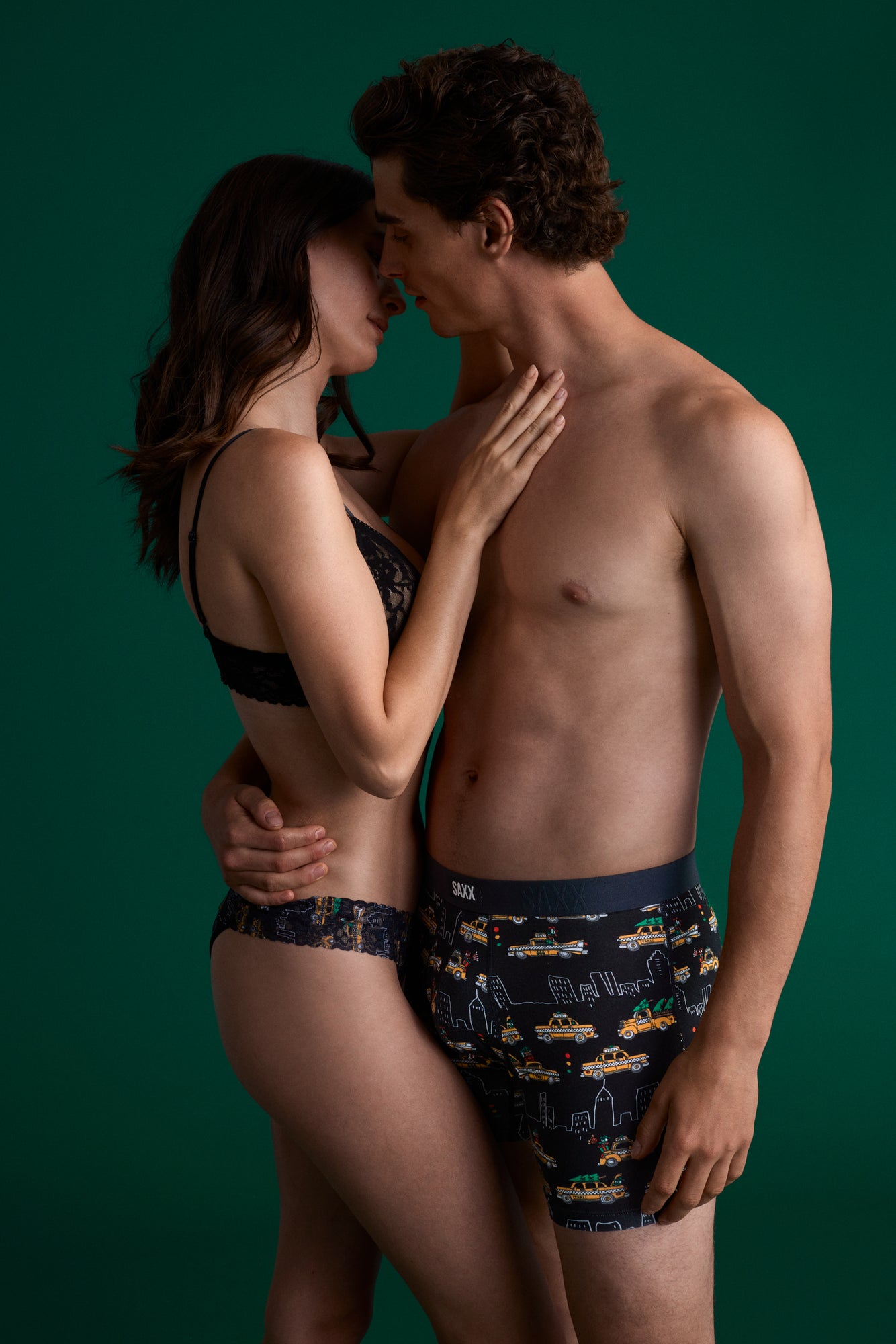 Sinature Lace Low Rise Thong & Saxx Boxer Brief | Hail The Holidays | Black