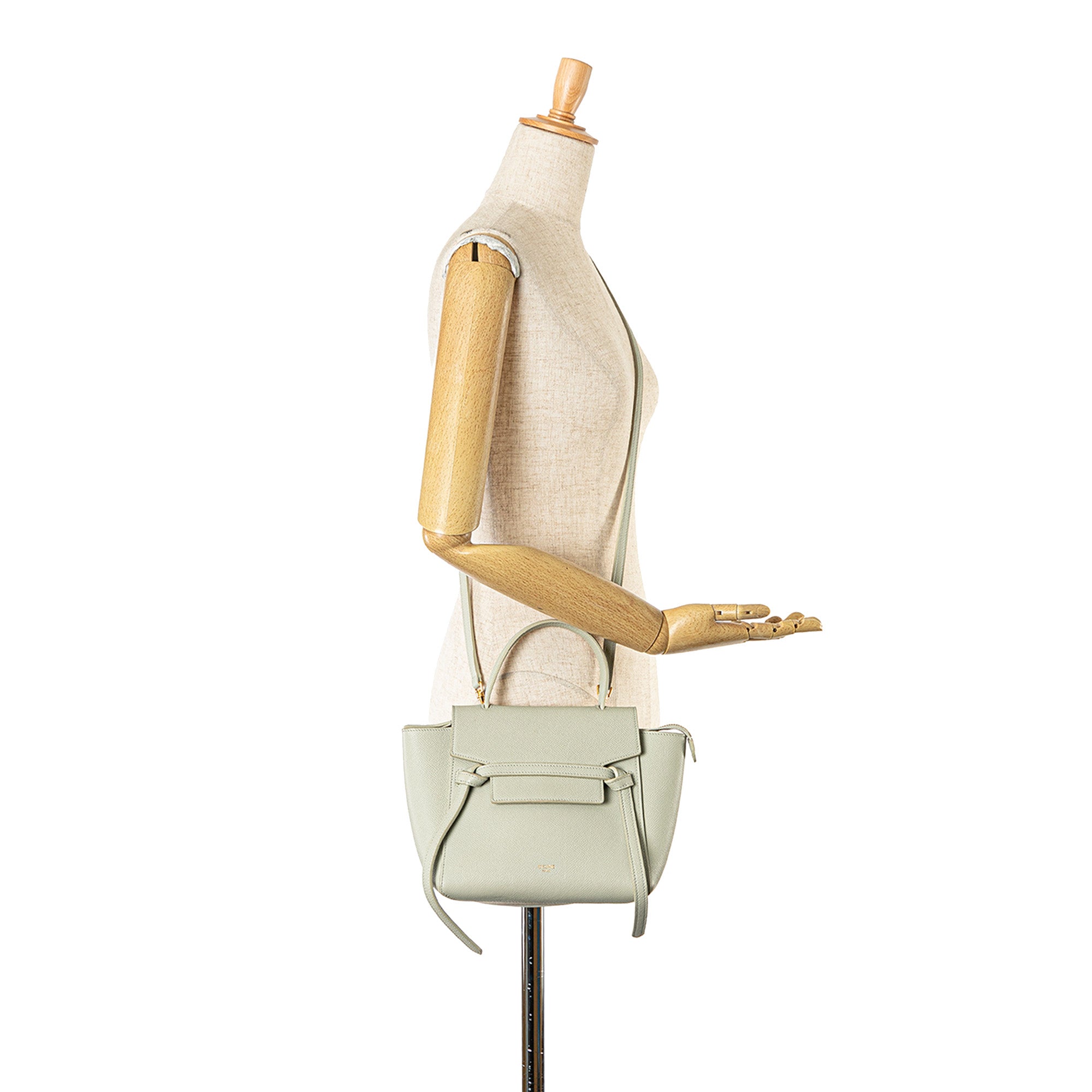 Celine | Pre-Owned Nano Grained Calfskin Belt Bag | White