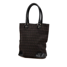 Fendi | Pre-Owned Zucchino Canvas Chef Front Pocket Shopping Tote | Brown/Dark Brown