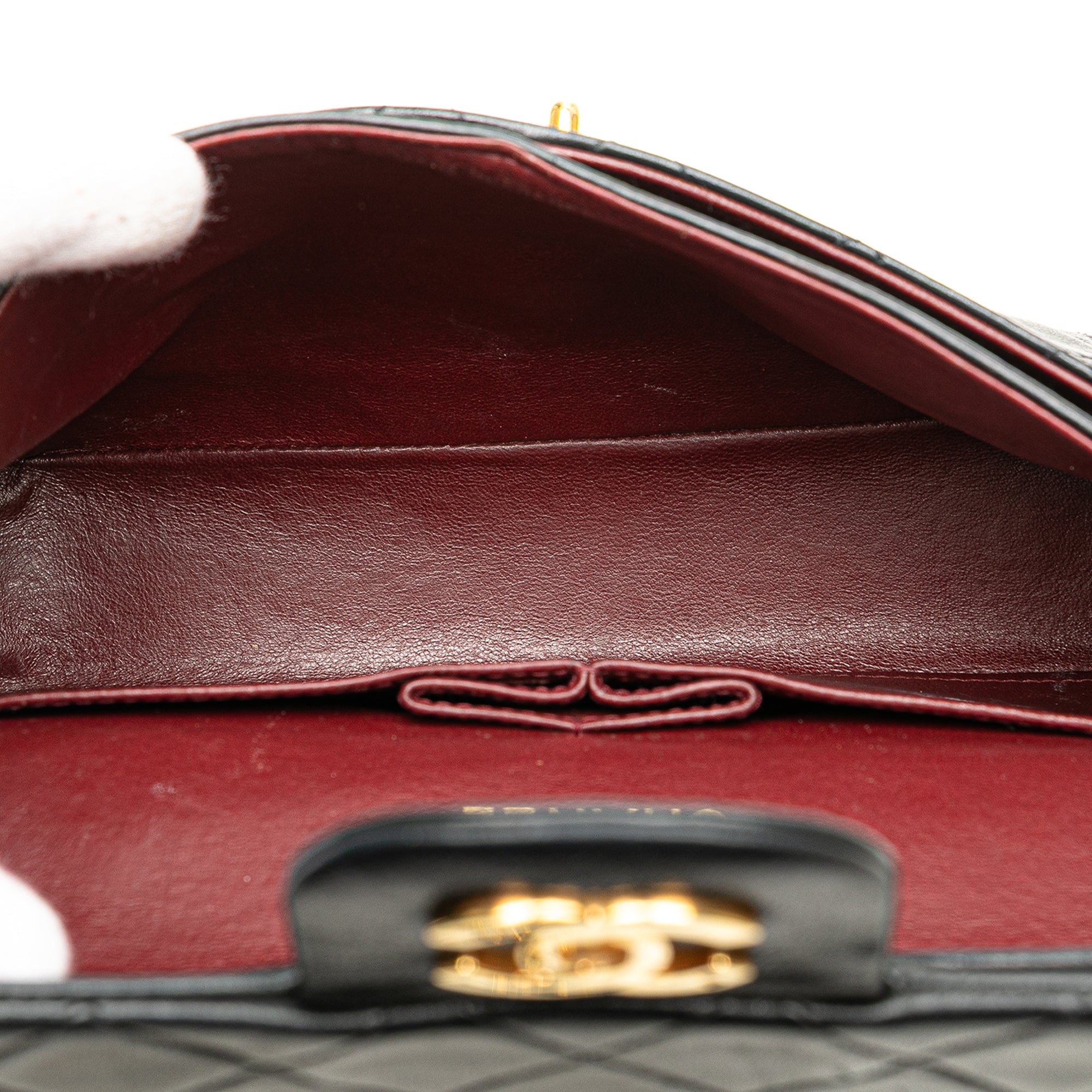 Chanel | Pre-Owned Small Classic Lambskin Double Flap - I | Black