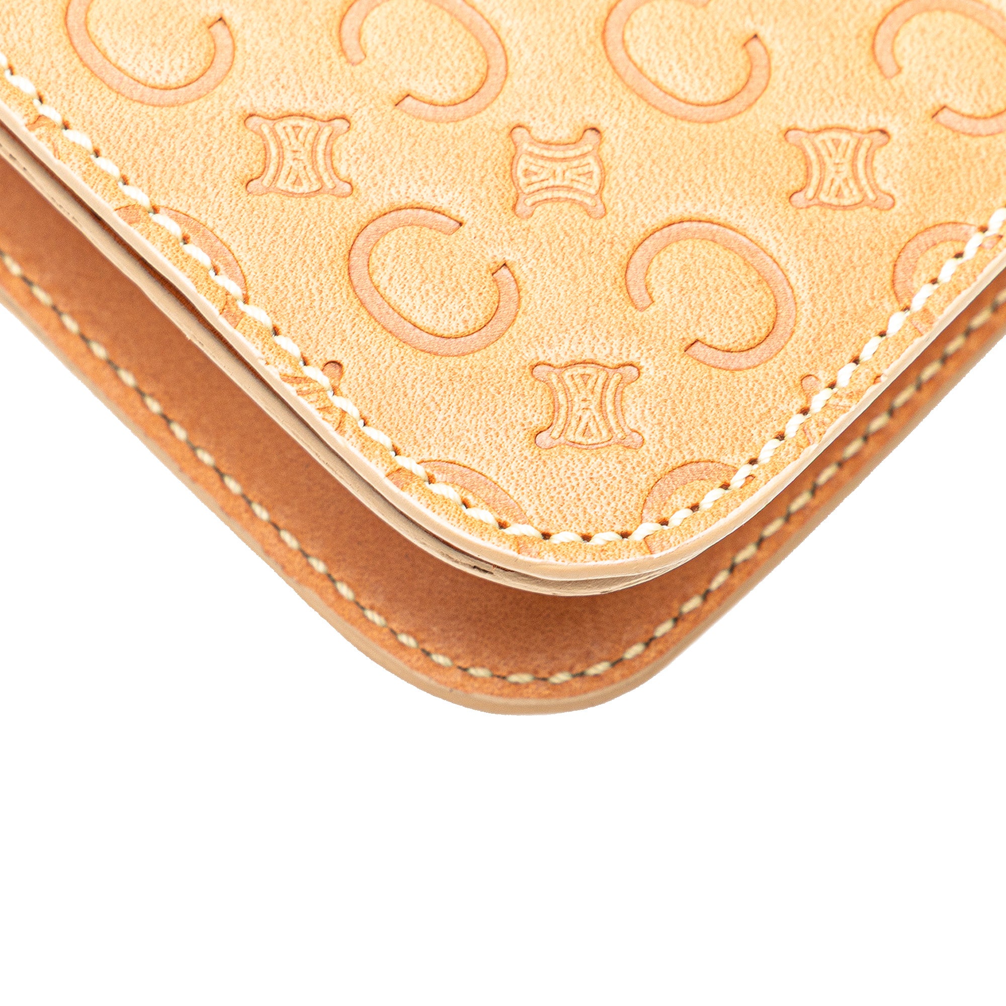 Celine | Pre-Owned C Macadam Leather Pochette | Brown/Beige