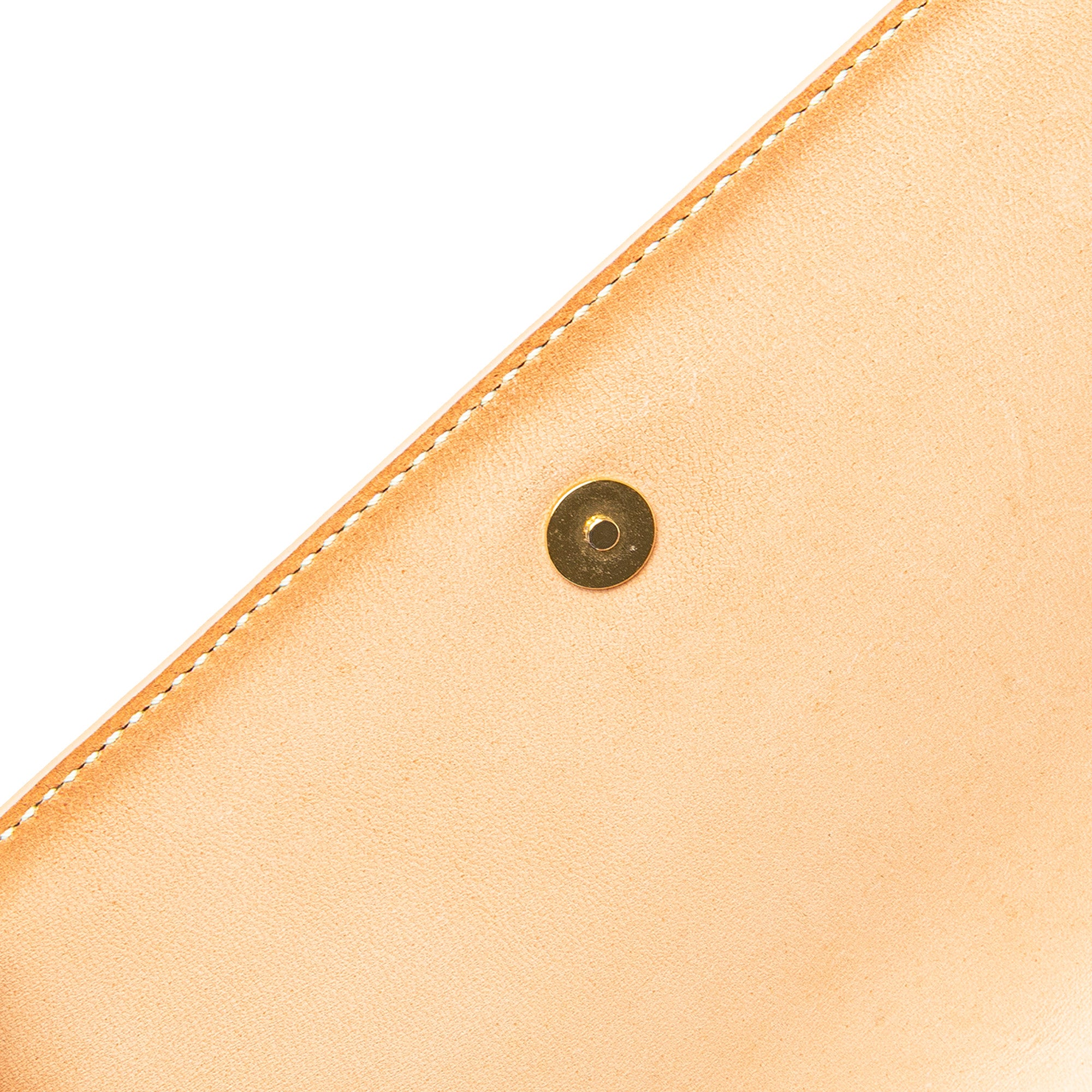 Celine | Pre-Owned C Macadam Leather Pochette | Brown/Beige