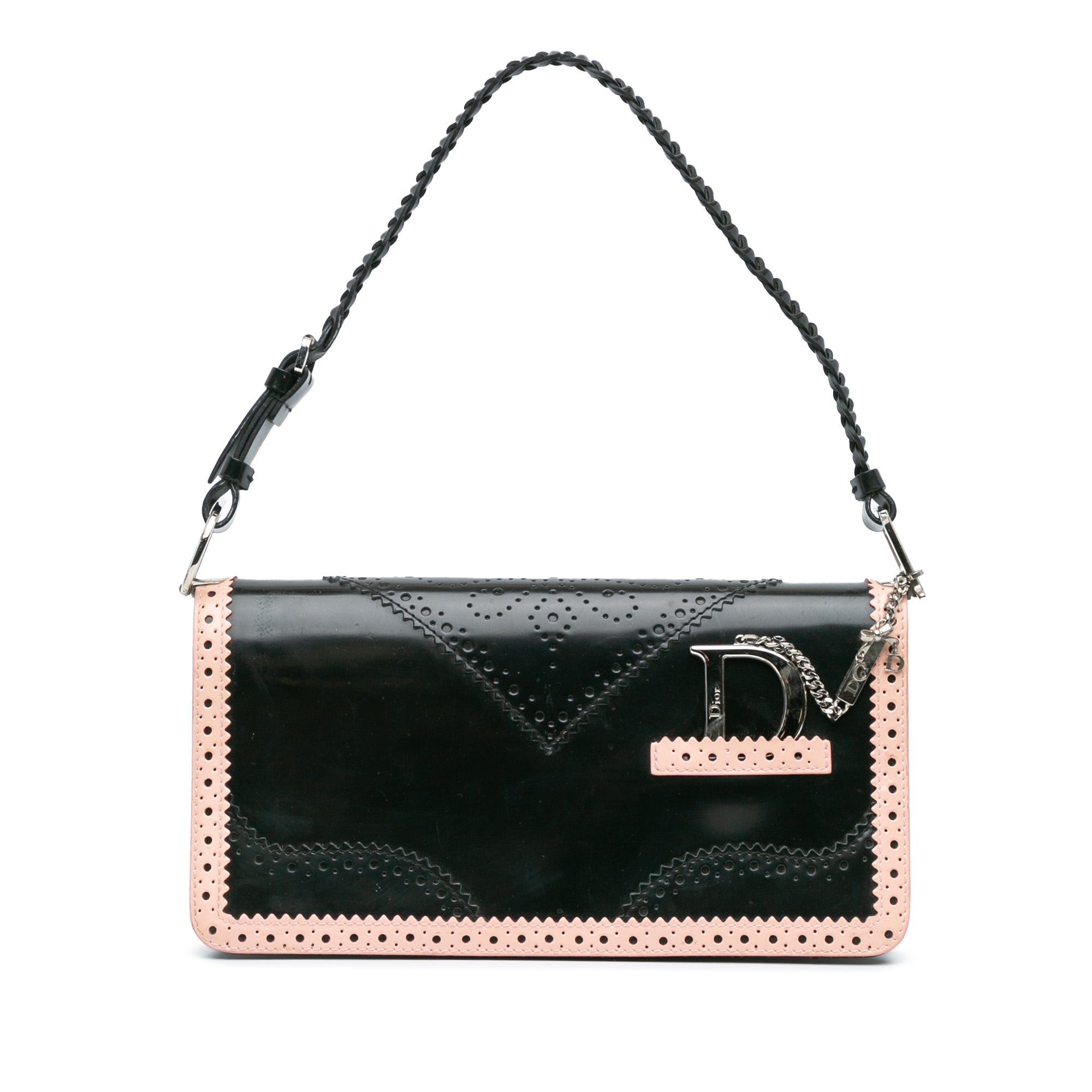 Dior | Pre-Owned Leather D'Trick Brogue Spectator Bag | Black