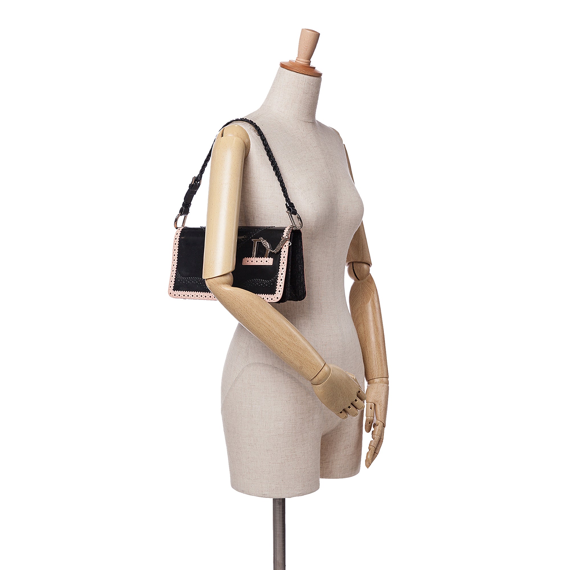 Dior | Pre-Owned Leather D'Trick Brogue Spectator Bag | Black