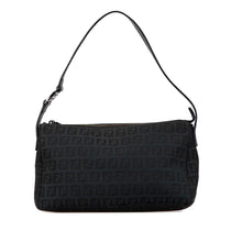 Fendi | Pre-Owned Zucchino Canvas Shoulder Bag | Black