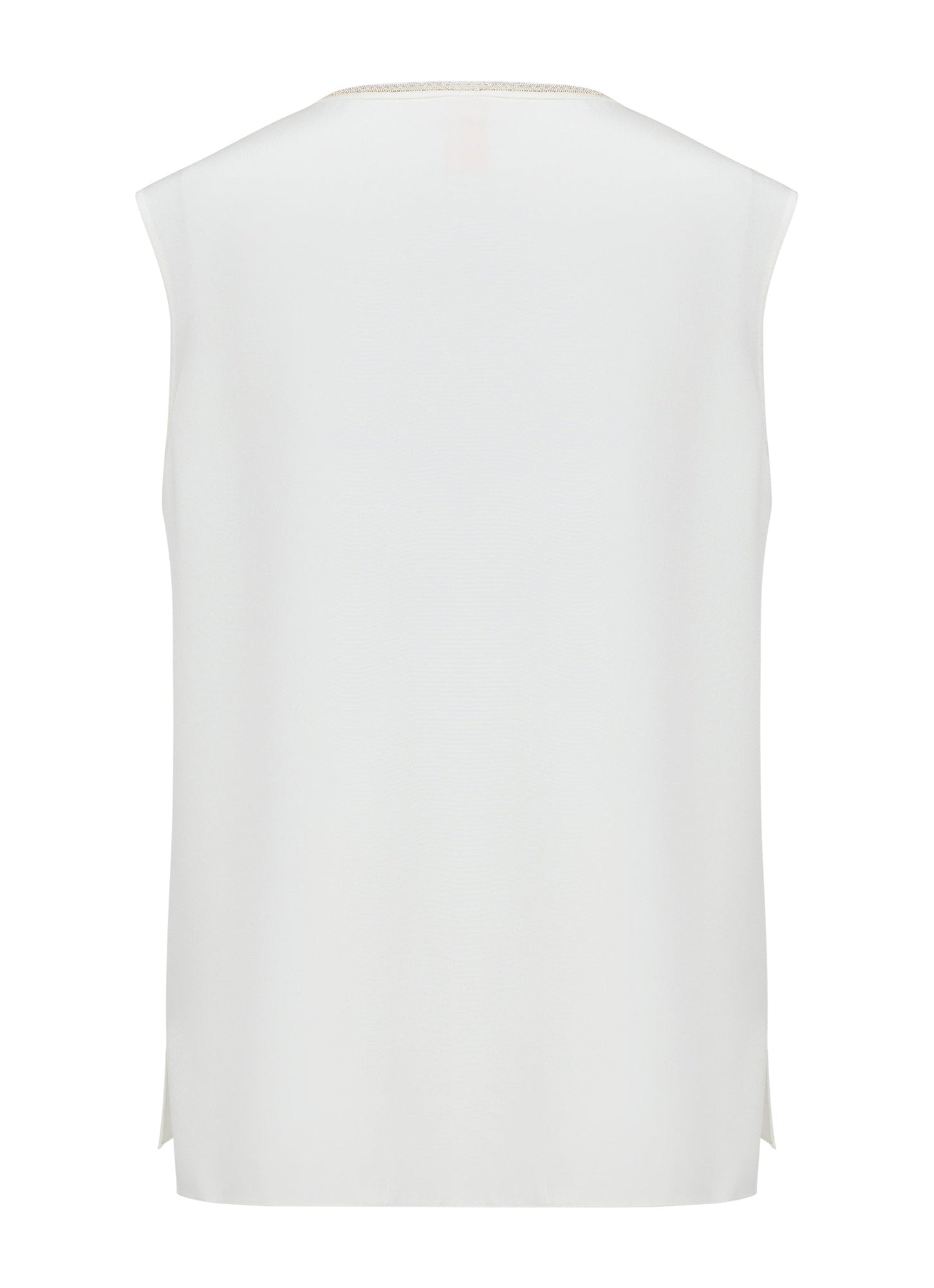 Silk Inner Sleeveless Top | White