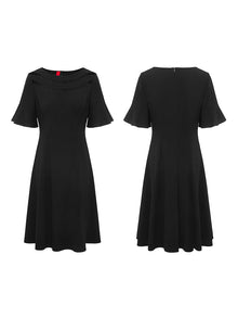 Detailed Waist Dress | Black