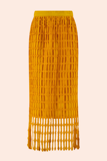 Fringe Lace Pencil Skirt | Mango