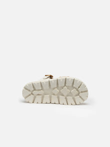 Comfortable Thick-soled Buckle Slippers | White