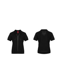 Collar Knit Sweater | Black