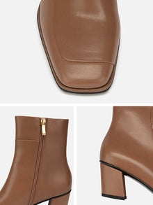 Square Toe Boots | Brown