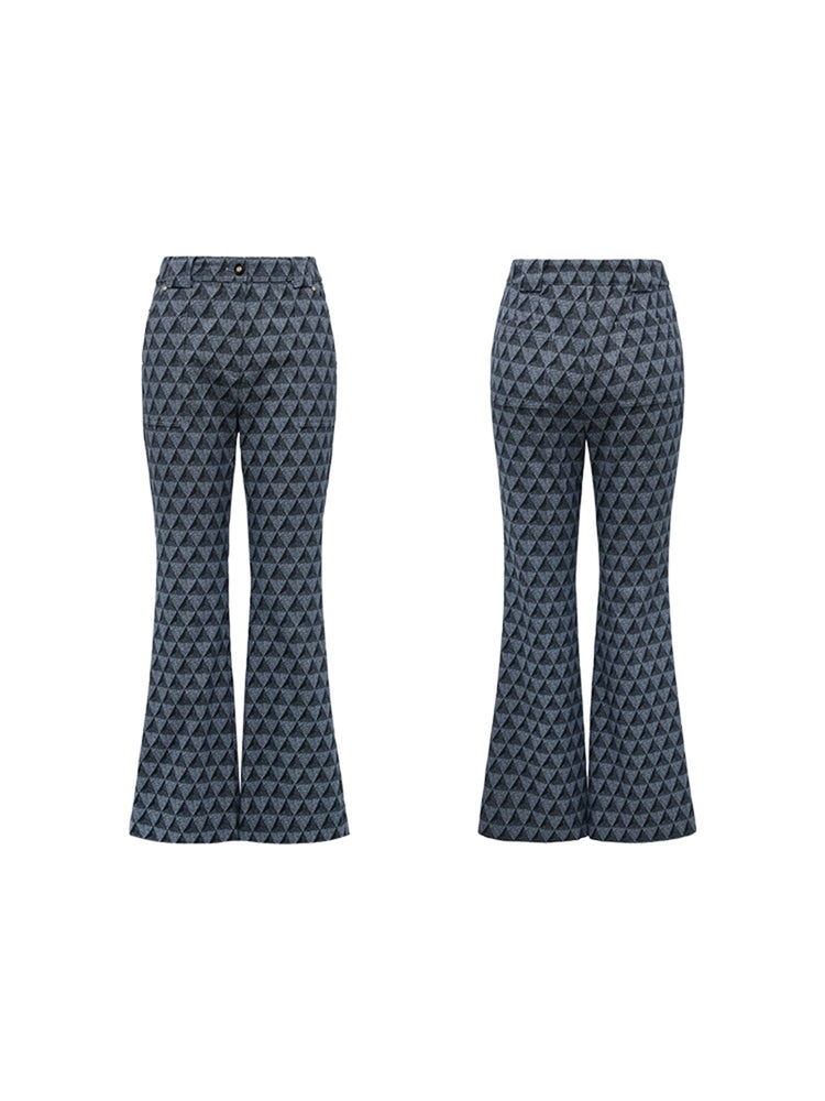 Retro Flared Pants | Blue