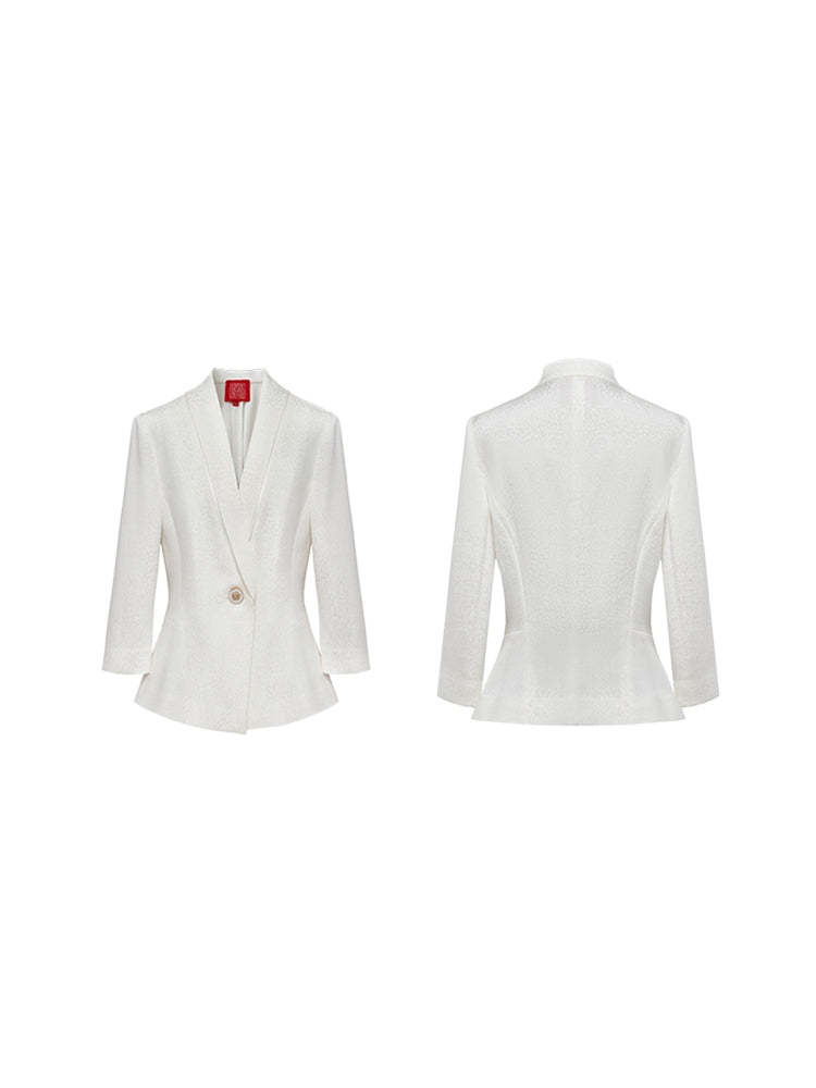 Ice Crack Blazer | White