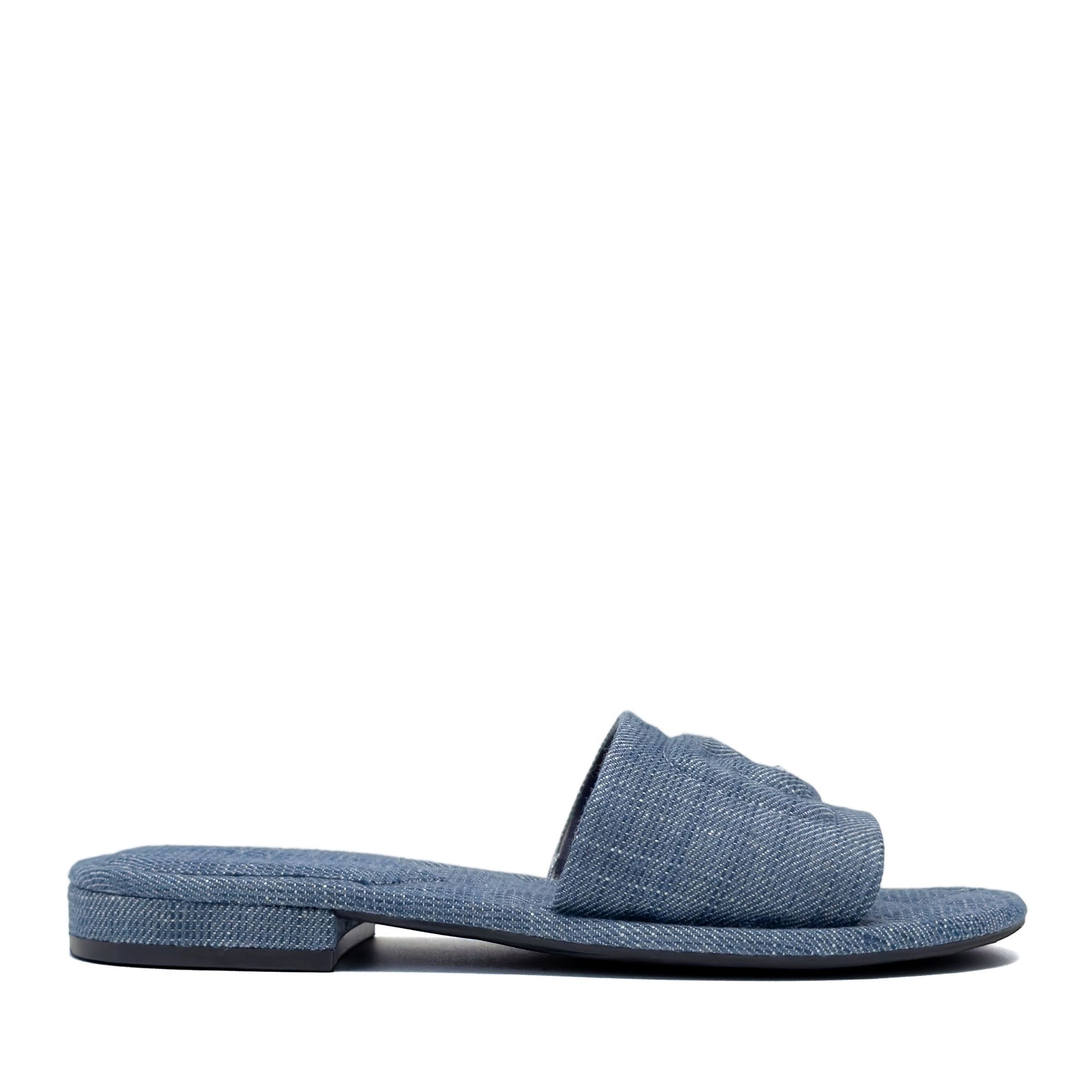 Jilda Sandal Flat | Blue Denim