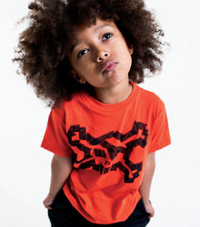 Kid | Masking Tape Skull T-Shirt | Black