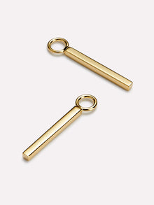 14K Gold Plated Bar Dagger Paired Set Huggie Hoops Earring Charms Ana Luisa Sleek Charms Starter Kit