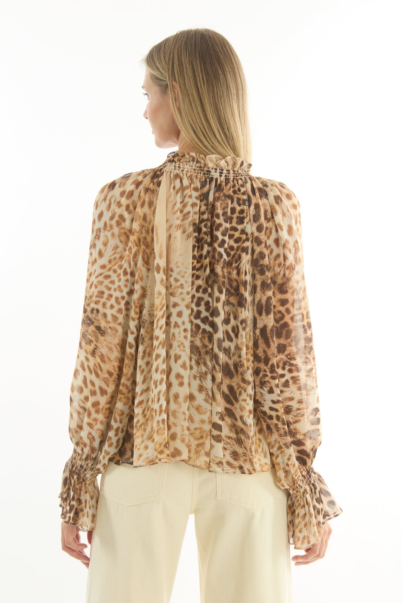 Cambria Blouse | Brown Leopard