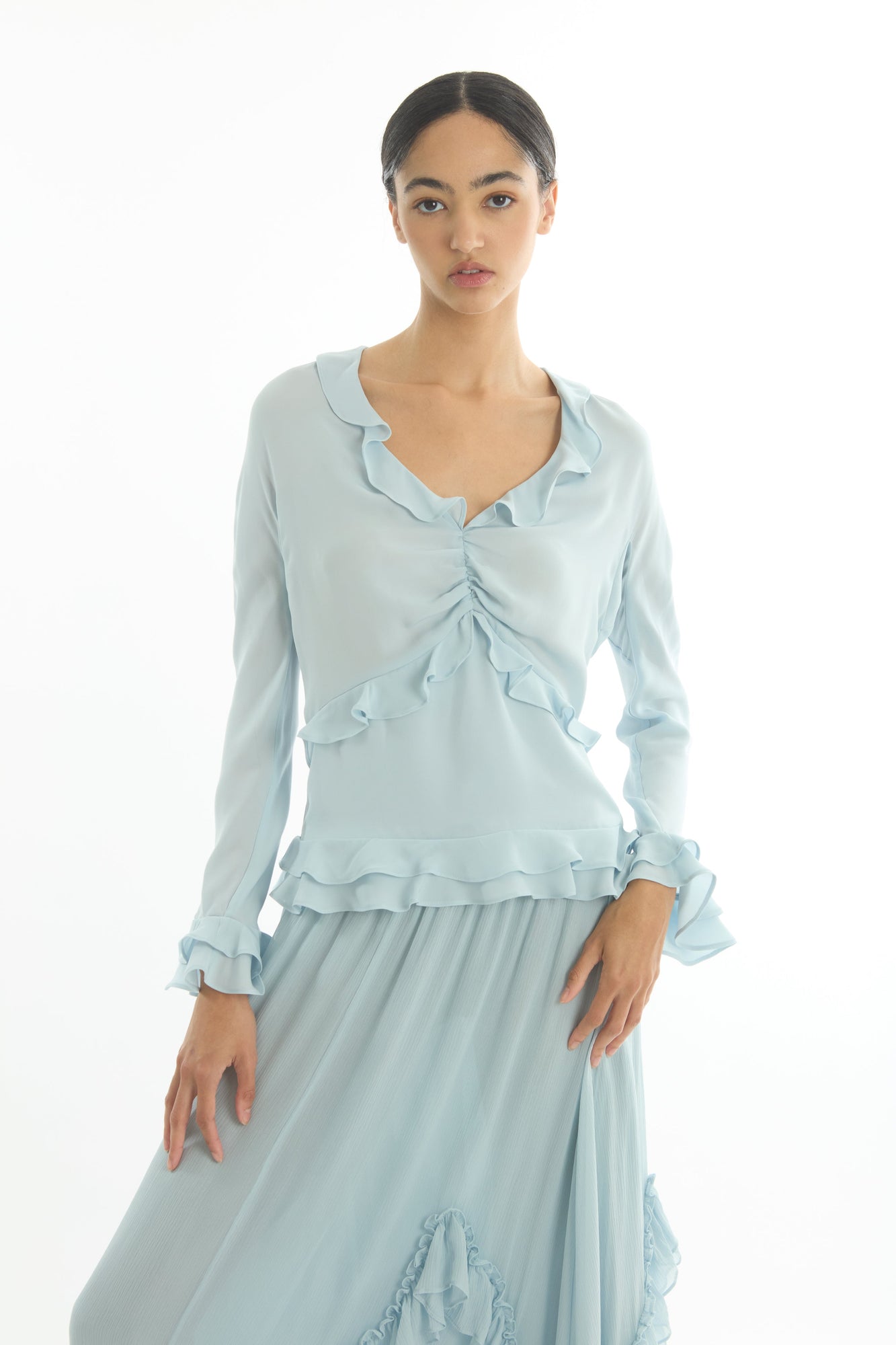Sander Blouse | Powder Blue