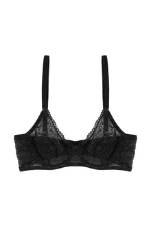 Camellia Underwire Full Cup Bra | Black